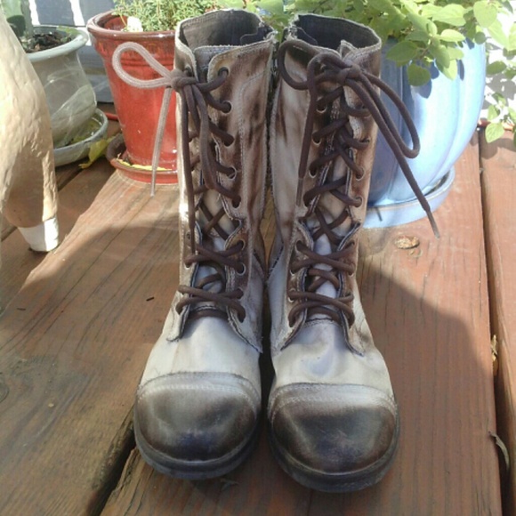 Jeffrey Campbell Distressed High Top Boots - Picture 2 of 4