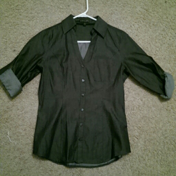Grey button up shirt