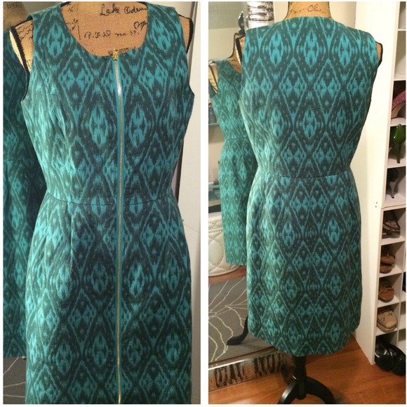 Seafoam Green Tribal Print Dress w/ zipper | 10