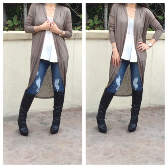 Long open cardigan sale - Picture 2 of 4