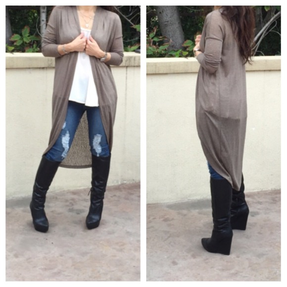 Long open cardigan sale - Picture 3 of 4