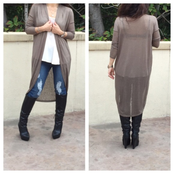 Long open cardigan sale - Picture 4 of 4