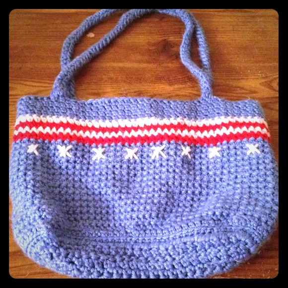 **SALE**Crotchet hand bag with liner ❤️handmade❤️