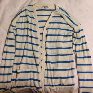 A striped cardigan