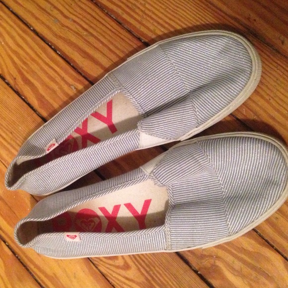 Roxy blue striped flat shoes