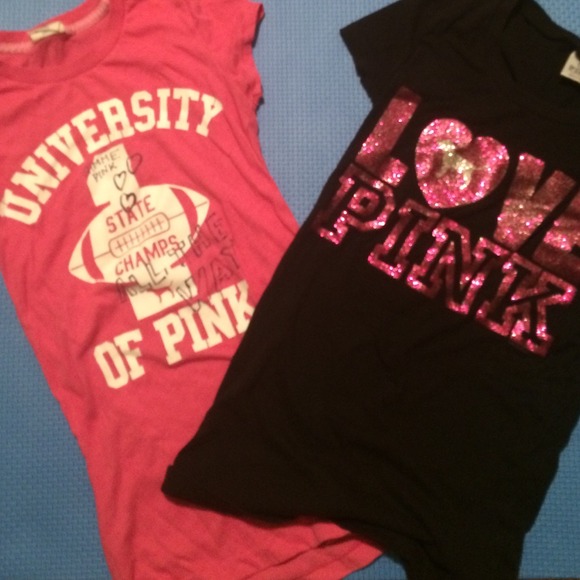 Two extra-small Victoria Secret Pink shirts