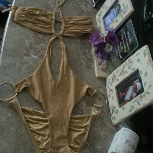 Shimmering Gold Sexy Monokini