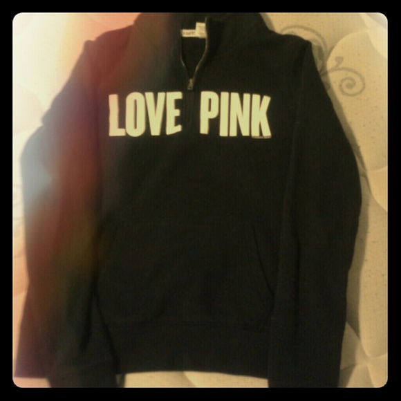 Victoria Secret 3/4 zip. Black.  Size small.