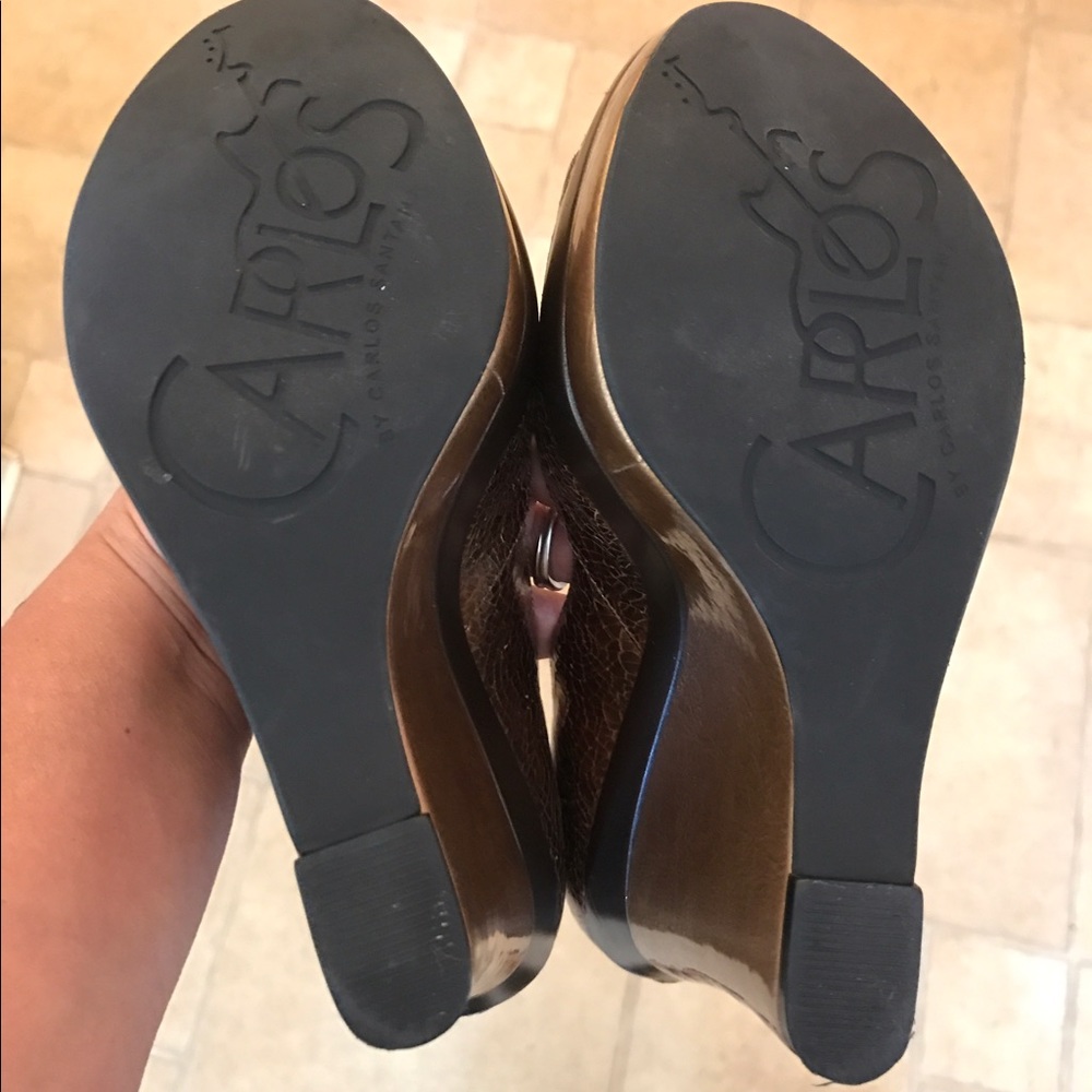 Sexy peep toe metallic wedges! - Picture 5 of 5