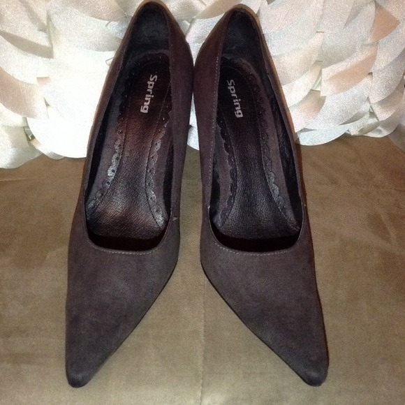 ❣❣Gray microsuede heels - Picture 2 of 4