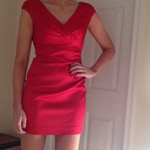Red Ralph Lauren Satin Dress