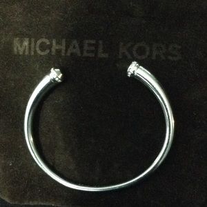 Michael Kors Pavé Astor Open Cuff - Silver Tone
