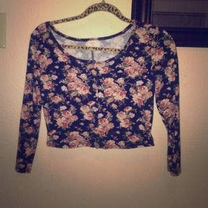 SOLD ON MERCARI Floral Crop Top