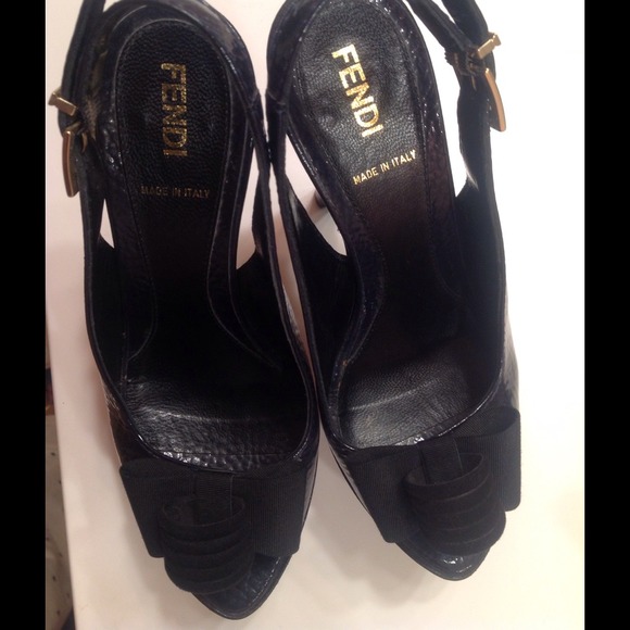 Fendi navy and black platform.