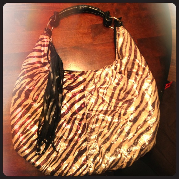 Zebra print purse