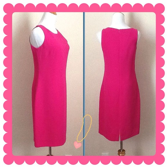 NWOT Casual Corner Fuschia Dress - Picture 2 of 4