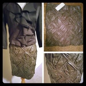 Kenneth Cole Leather Skirt