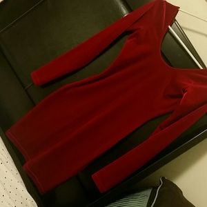 American apparel velvet red dress