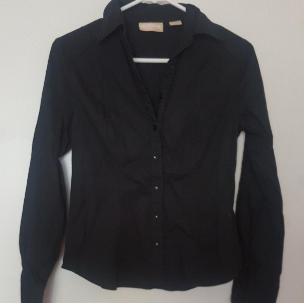 Black button down