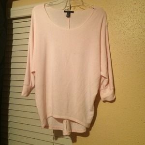 Pale pink 3 quarter sleeve top