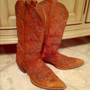 Laredo  Crazy Horse Cutout Cowboy Boot