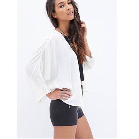 Crepe Woven Crochet Cardigan - Picture 4 of 4