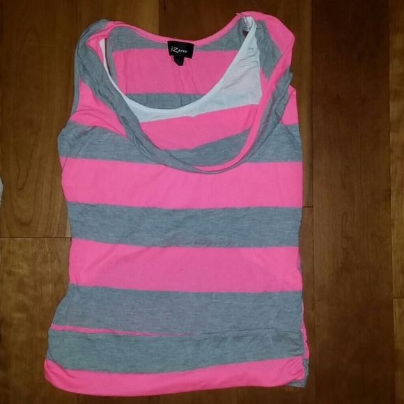 Pink and Grey Spunky Top