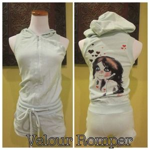 /Kira Plastinina/ Baby Blue Velour Romper