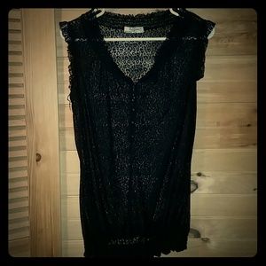 Sheer cheetah print shirt