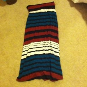 Striped maxi skirt