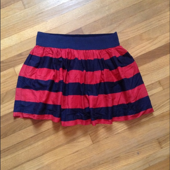 Red and blue striped Abercrombie skirt!