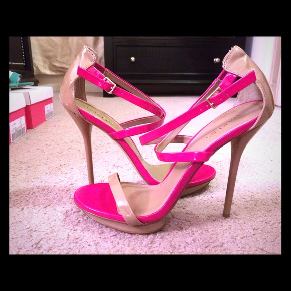 Bakers strappy stilettos + matching clutch