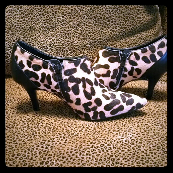Calvin Klein Leopard Booties