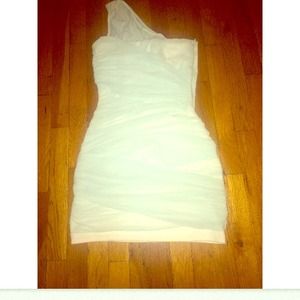 Topshop one shoulder mint green bodycon dress