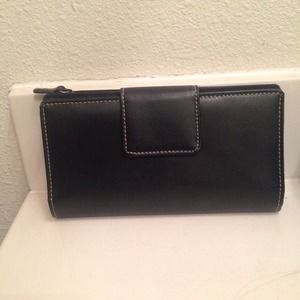 Genuine leather black wallet