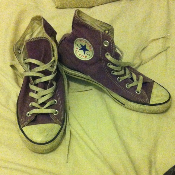 Purple high top converse
