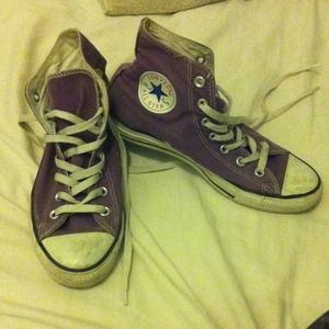 Purple high top converse