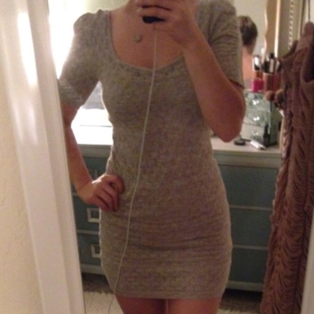 Free people grey sweater dress