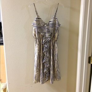 Ruffle front strap dress