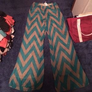 NWT Palazzo pants grey and teal