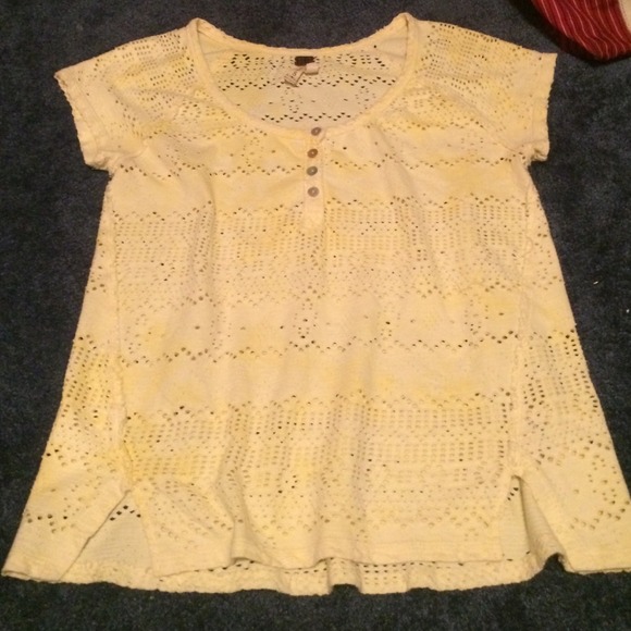 NWOT free people yellow top