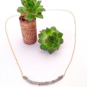 Diamond Labradorite necklace