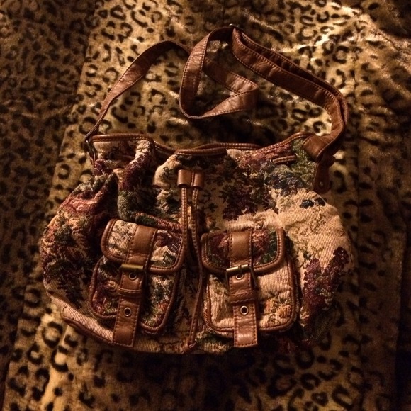 Antique floral bag