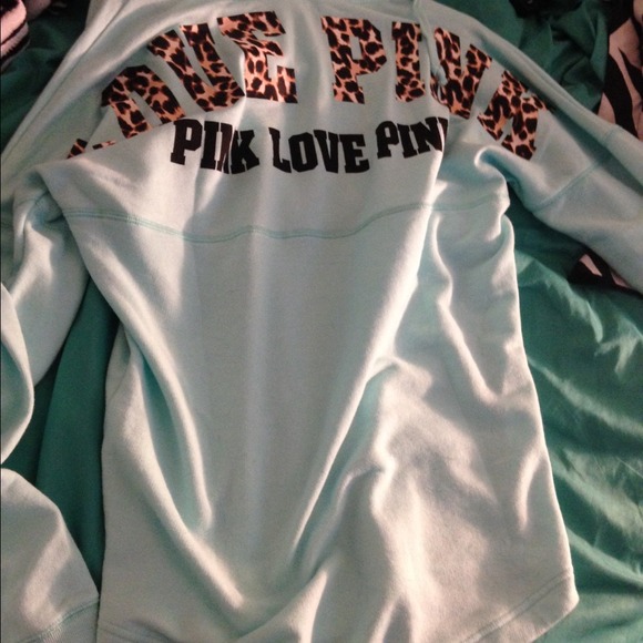 PINK blue cheetah hoodie