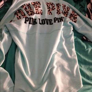 PINK blue cheetah hoodie