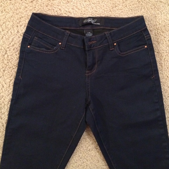 NEW Stretchy Dark Blue Jeggings (Long) - Picture 2 of 4