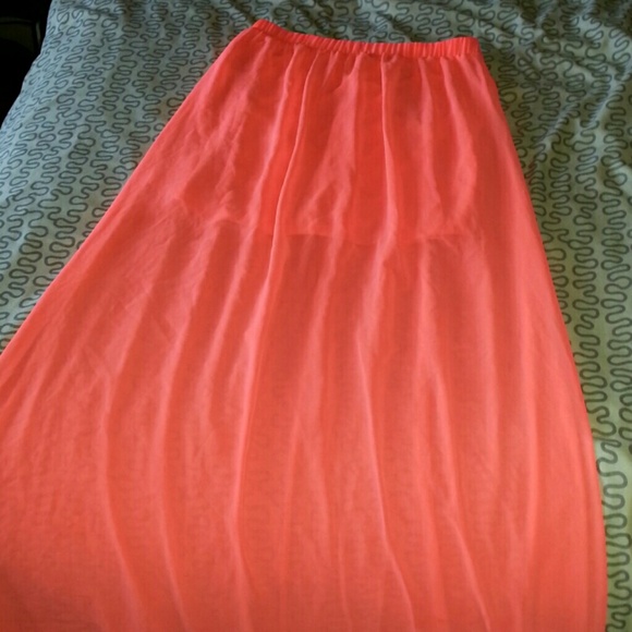 Semi-Sheer Peach Skirt