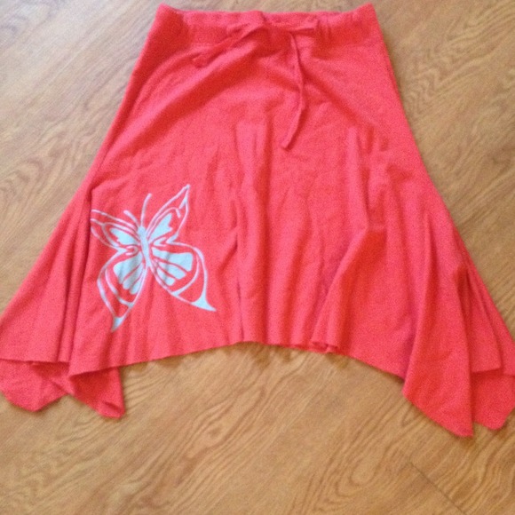 American Eagle red butterfly skirt