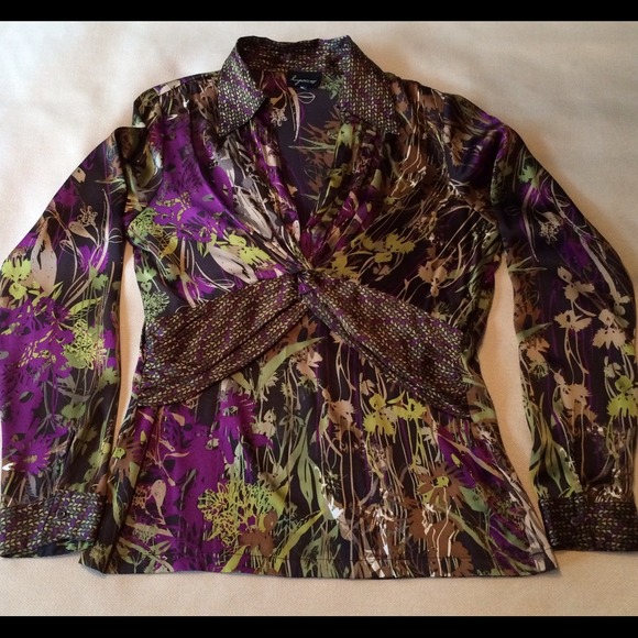 Lynn Ritchie silk blouse sz 8