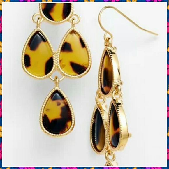 Ralph Lauren Jewelry - Ralph Lauren Tortoise Shell Chandelier Earrings